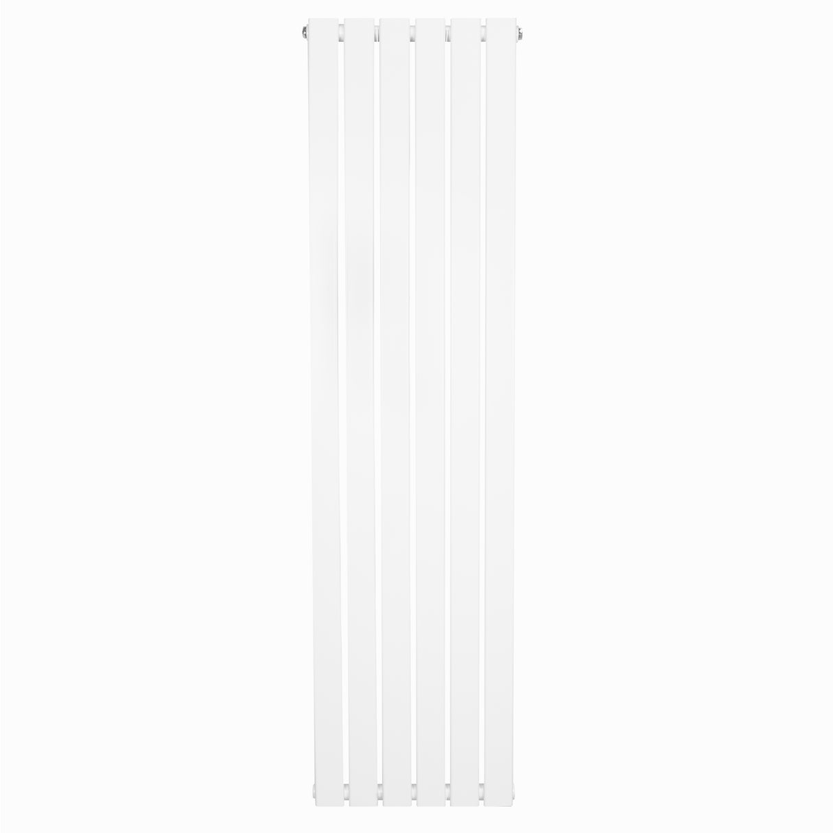 Flat white single column radiator, 1600 x 420mm, featuring smooth vertical lines and a sleek modern design, ideal for any space