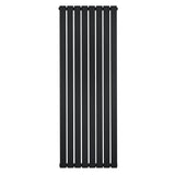 Flat Single Column Radiator - 1600 x 560mm - Black