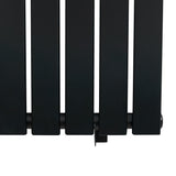 Flat Single Column Radiator - 1600 x 560mm - Black