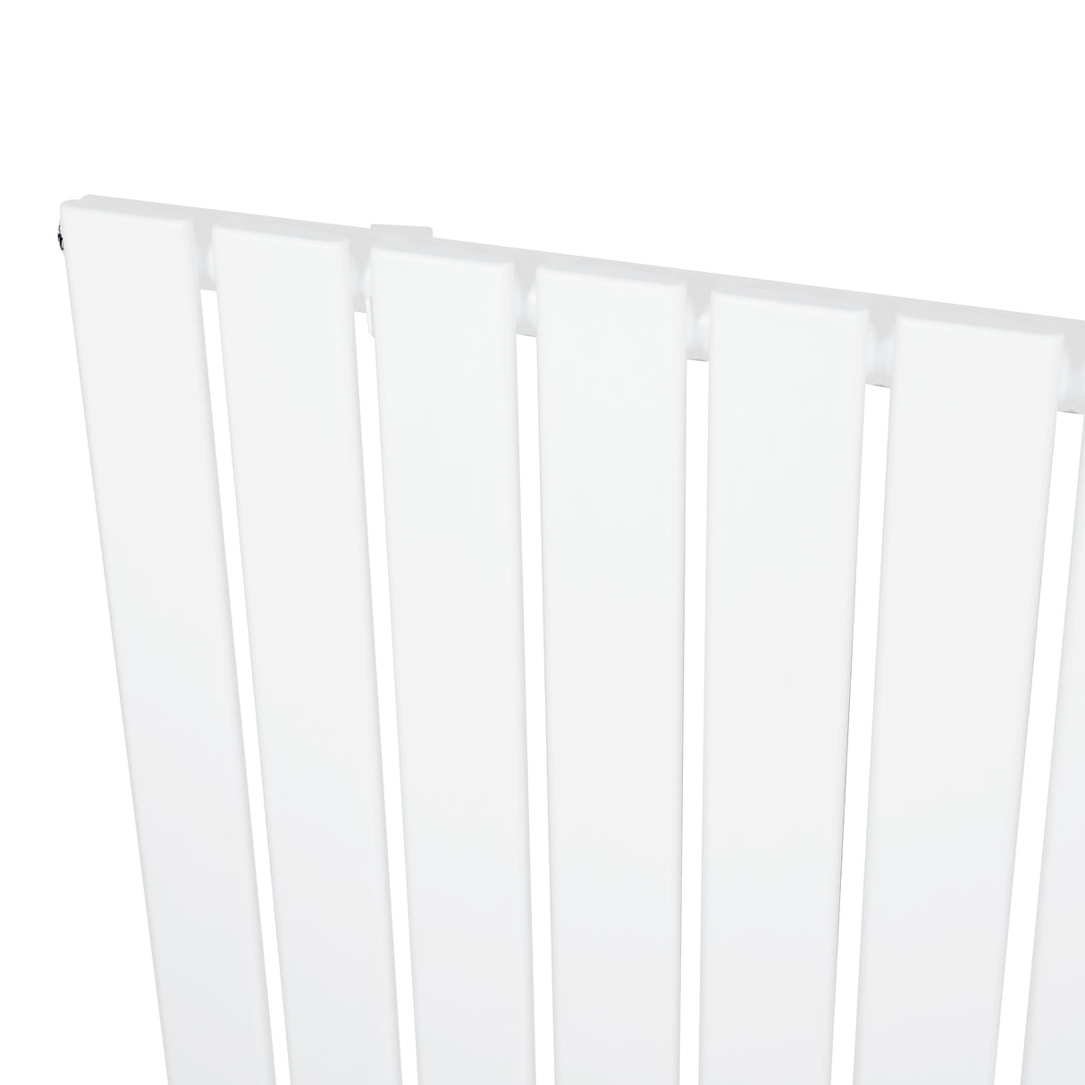 Sleek white flat single column radiator with vertical slats, measuring 1600 x 700mm, ideal for modern heating solutions
