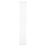 Sleek white flat single column radiator, 1800 x 280mm, featuring a smooth finish and vertical design, ideal for modern interiors