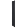 Sleek black flat single column radiator measuring 1800 x 420mm with vertical slats, ideal for modern heating solutions