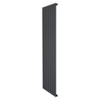 Sleek anthracite grey flat single column radiator, 1800 x 560mm, featuring a modern vertical design with smooth, matte finish