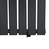 Flat single column radiator in anthracite grey, featuring sleek, vertical panels and a modern, minimalist design for efficient heating