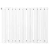 Sleek white oval single column radiator with a smooth finish, measuring 600 x 780mm, ideal for modern heating solutions