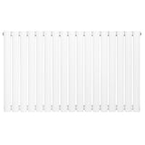 White oval single column radiator, 600 x 1020mm, featuring smooth, glossy finish and evenly spaced vertical tubes for efficient heating