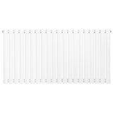 Sleek white oval single column radiator, 600 x 1200mm, featuring smooth, rounded edges and a modern design for efficient heating