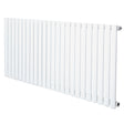 Sleek white oval single column radiator, 600 x 1440mm, featuring smooth, glossy finish and modern design for efficient heating