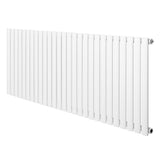 Sleek white oval single column radiator, 600 x 1620mm, featuring smooth, rounded bars for efficient heating and modern decor integration