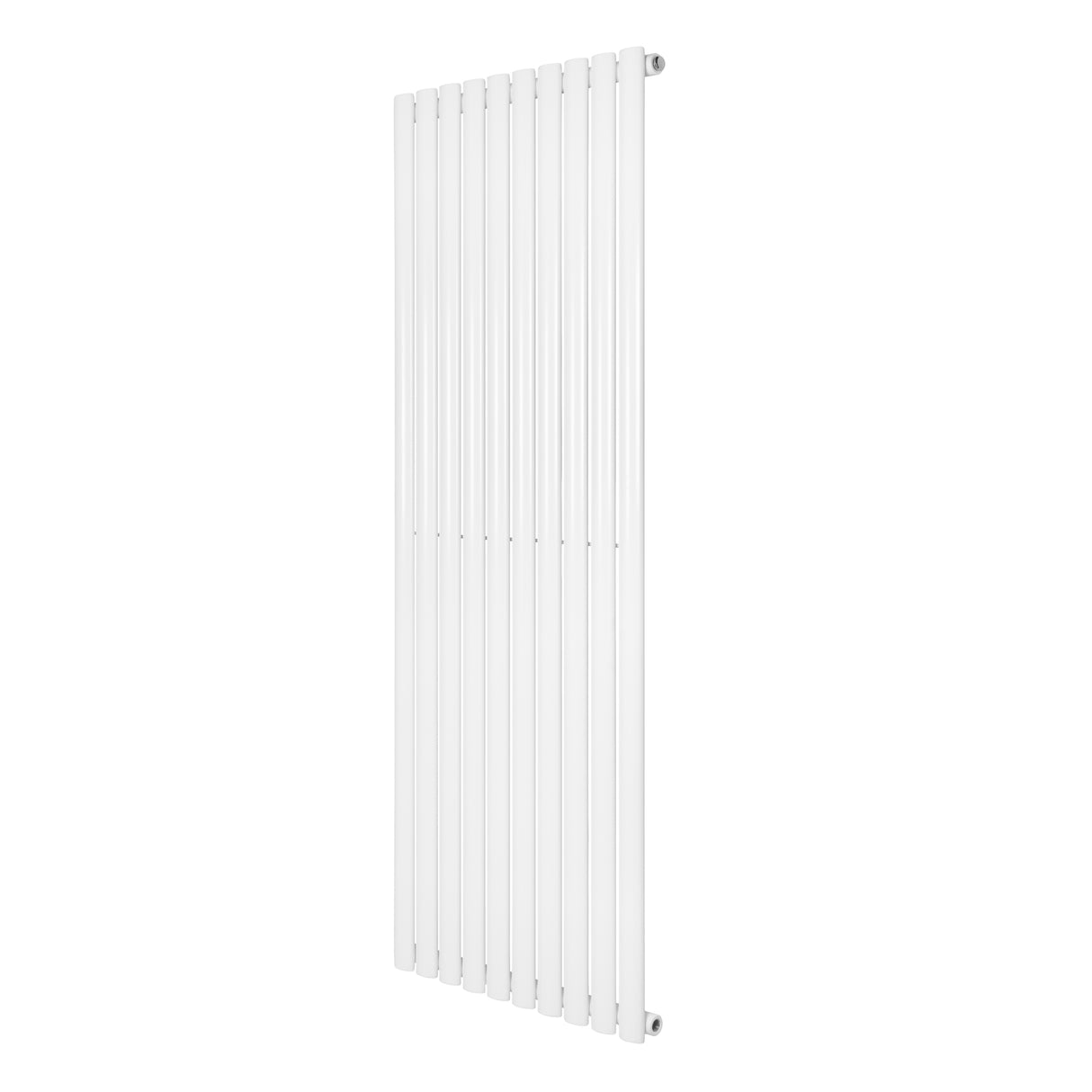 Sleek white oval single column radiator, 1600 x 600mm, featuring smooth vertical lines and a modern design for efficient heating