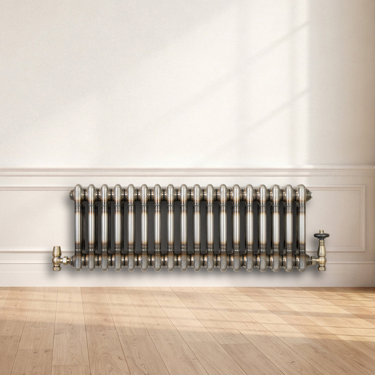 Traditional 2 Column Radiator - 300 x 830mm - Raw Metal