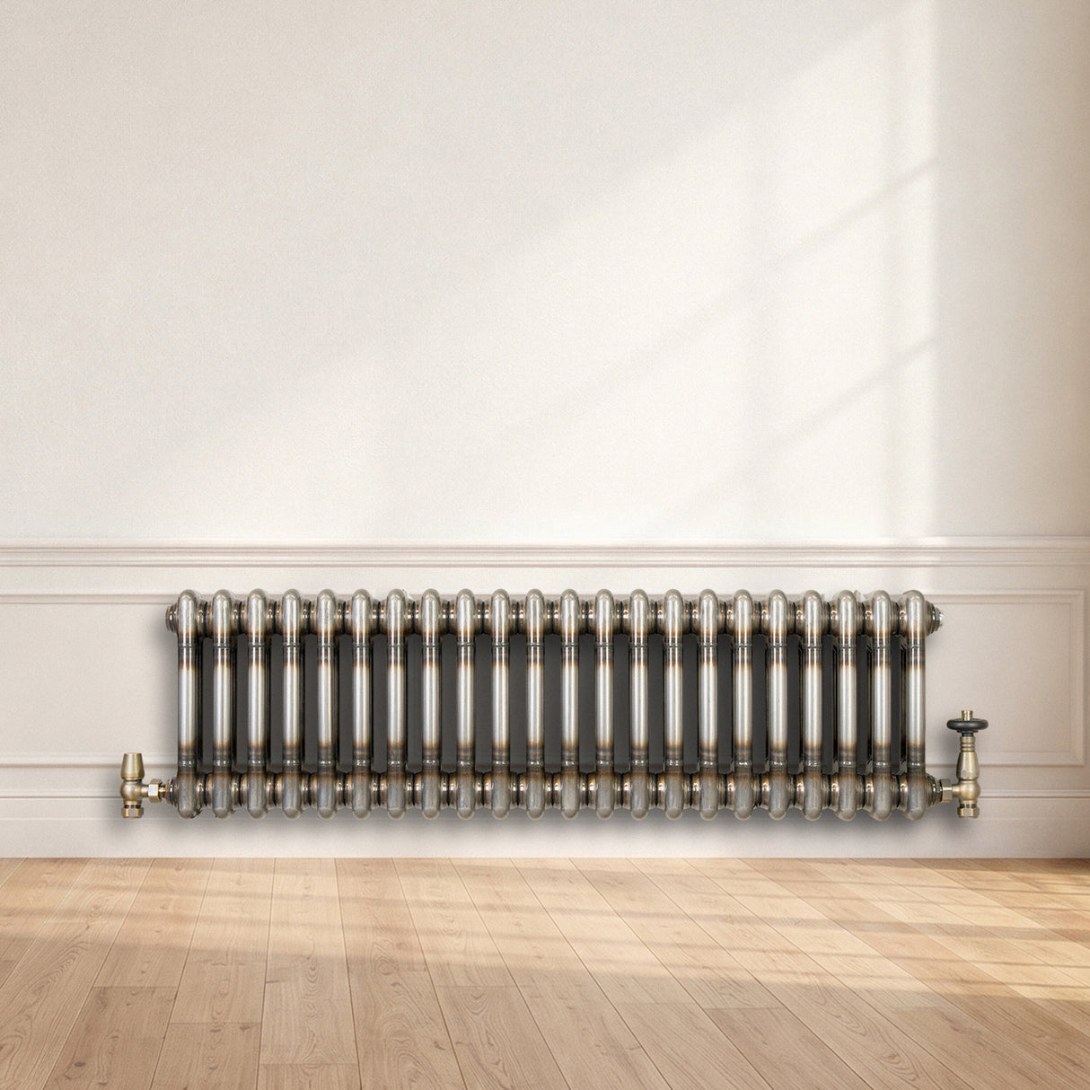 Traditional 2 Column Radiator - 300 x 1010mm - Raw Metal