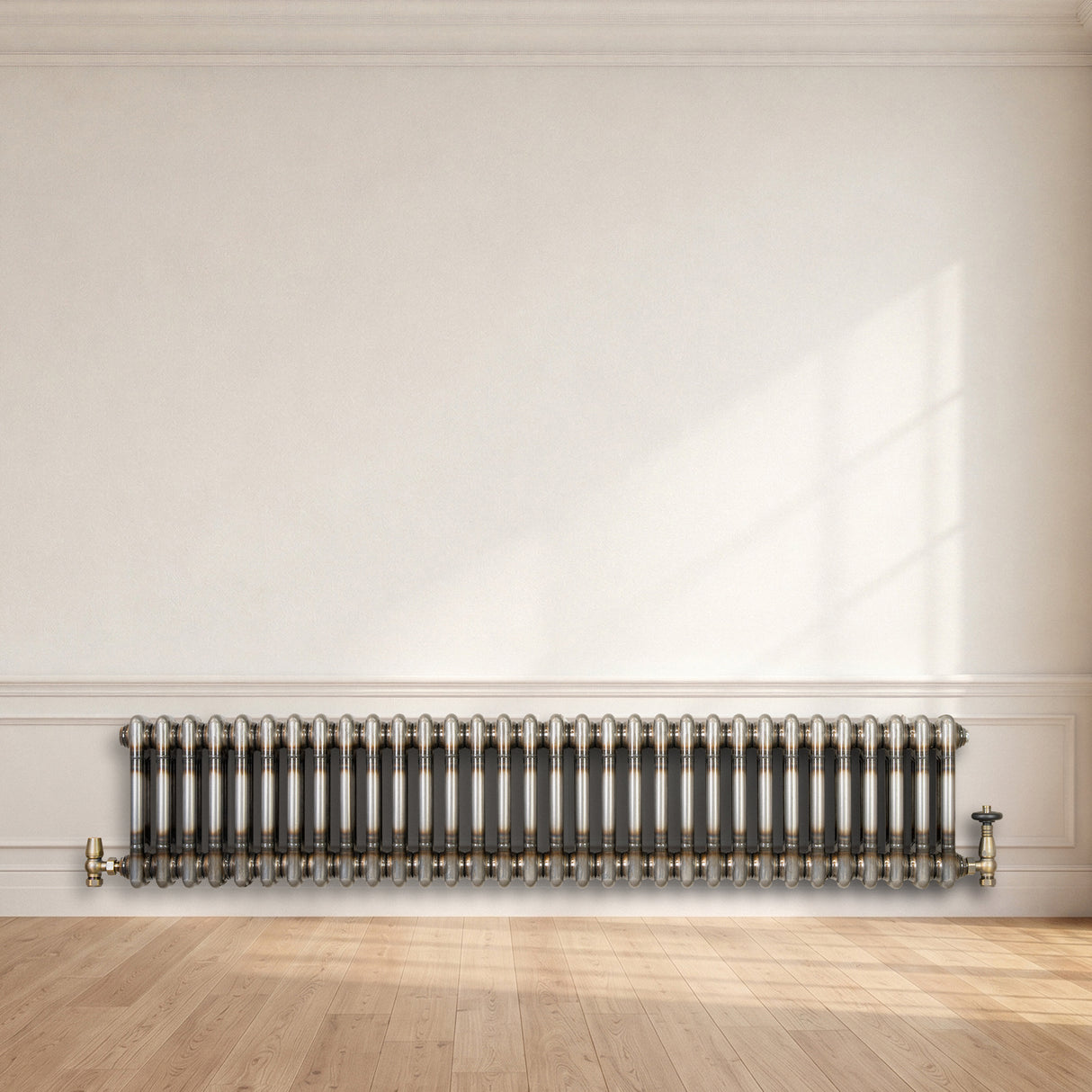 Traditional 2 Column Radiator - 300 x 1460mm - Raw Metal