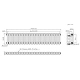 Traditional 2 Column Radiator - 300 x 1460mm - Raw Metal
