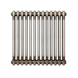Traditional 2 Column Radiator - 600 x 605mm - Raw Metal