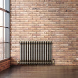 Traditional 2 Column Radiator - 600 x 830mm - Raw Metal