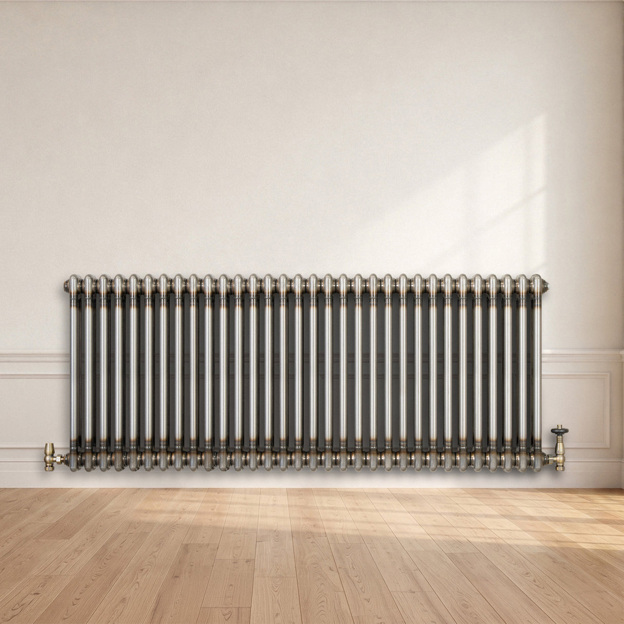 Traditional 2 Column Radiator - 600 x 1460mm - Raw Metal