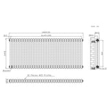 Traditional 2 Column Radiator - 600 x 1460mm - Raw Metal