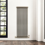 Traditional 2 Column Radiator - 1500 x 560mm - Raw Metal