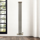 Traditional 2 Column Radiator - 1800 x 200mm - Raw Metal