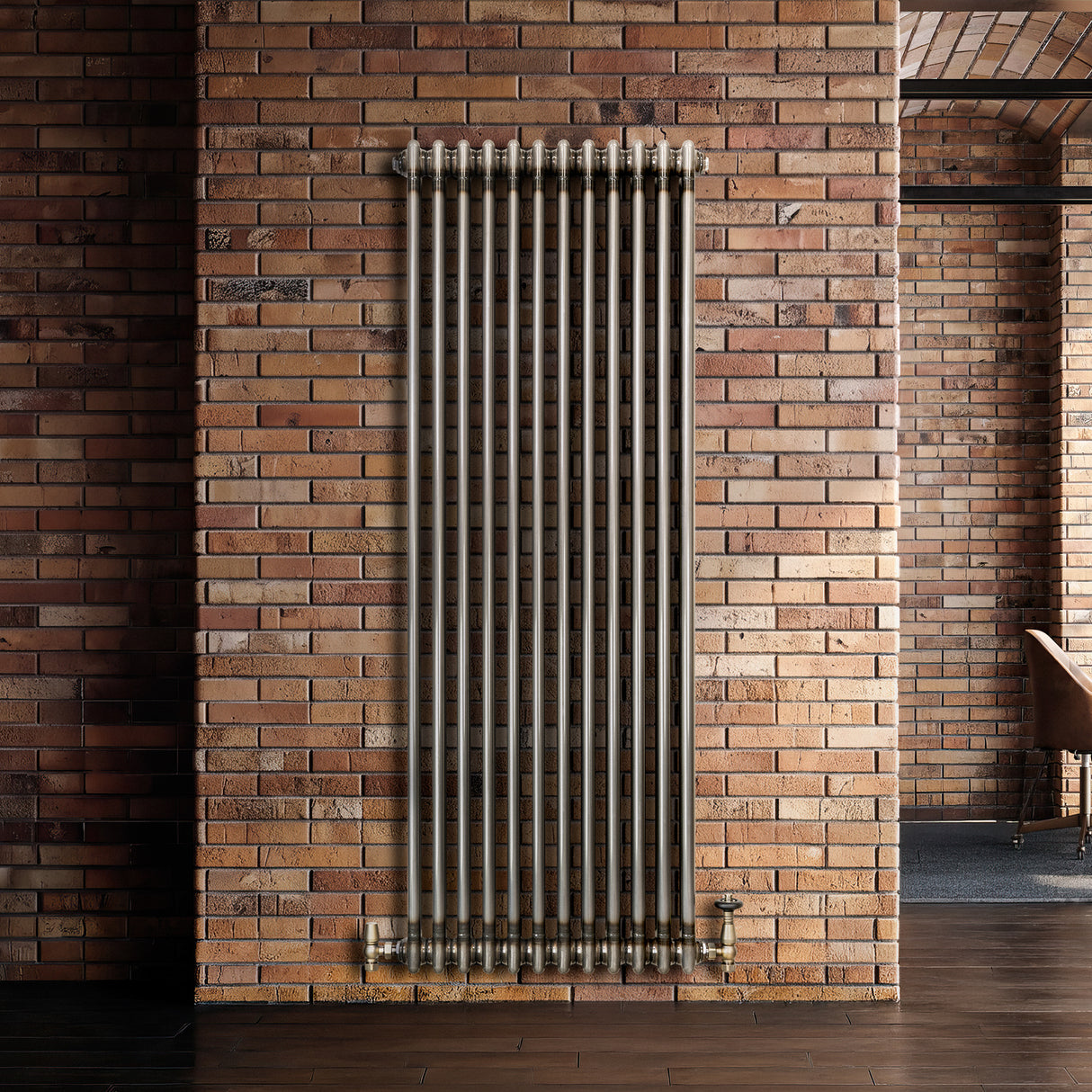 Traditional 2 Column Radiator - 1800 x 560mm - Raw Metal