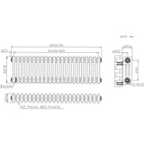 Traditional 3 Column Radiator - 300 x 830mm - Raw Metal