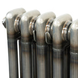 Traditional 3 Column Radiator - 600 x 830mm - Raw Metal