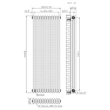 Traditional 3 Column Radiator - 1500 x 560mm - Raw Metal