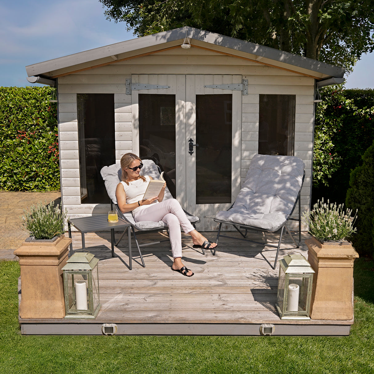 3 Piece Bistro Set - Grey