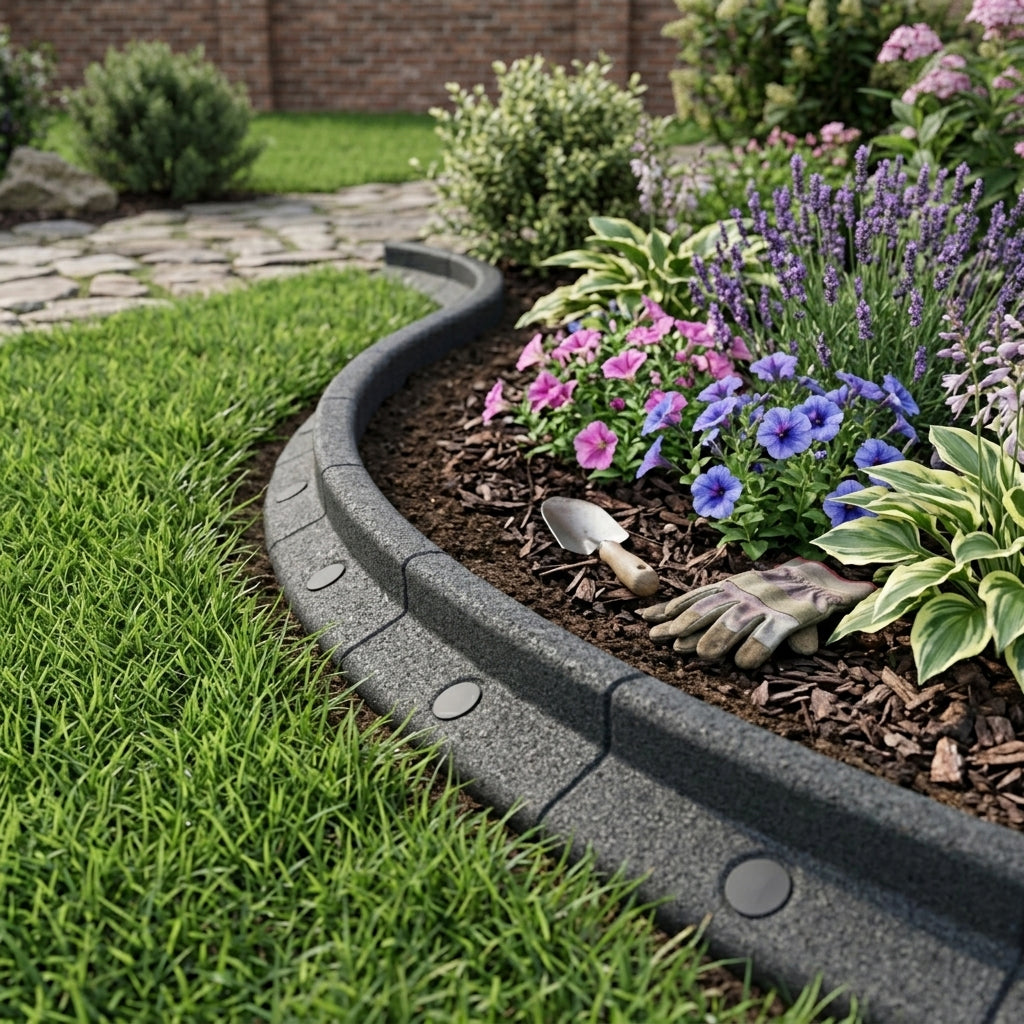 Flexible Lawn Edging 4 x 1.2m - Grey