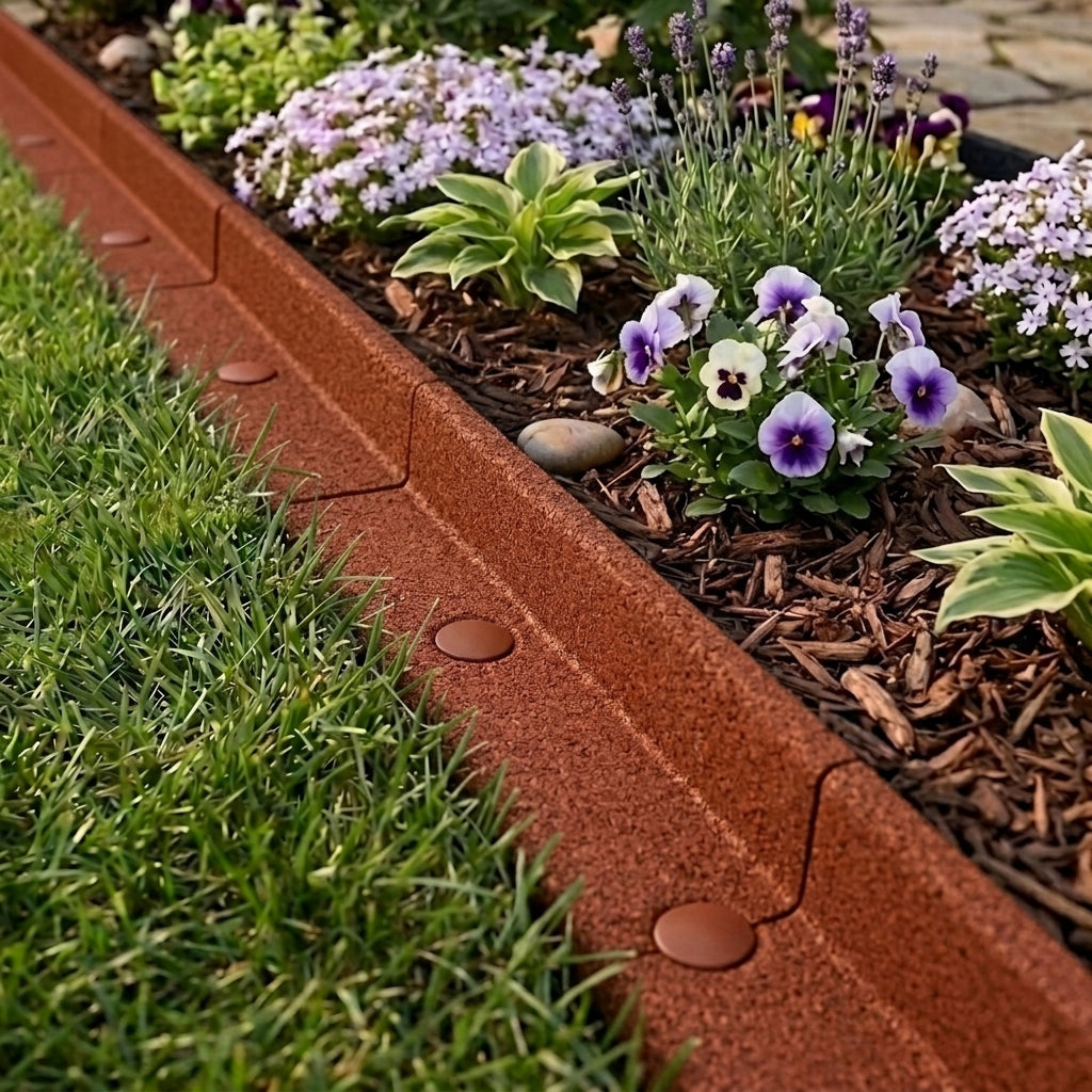Flexible Lawn Edging 6 x 1.2m - Terracotta