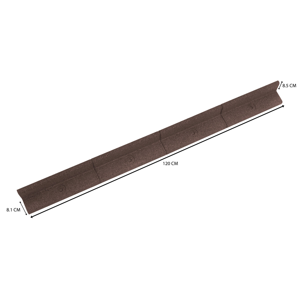 Flexible Lawn Edging 6 x 1.2m With Mallet - Brown