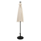 LED Tilt Parasol 2.7m With Tilt Base – Cream