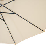 LED Tilt Parasol 2.7m With Tilt Base – Cream