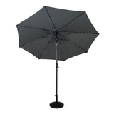 LED Tilt Parasol 2.7m With Tilt Base – Grey