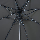 LED Tilt Parasol 2.7m With Tilt Base – Grey