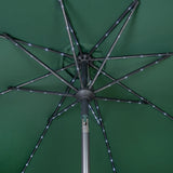 LED Tilt Parasol 2.7m With Tilt Base – Green