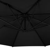 Cantilever Parasol 3m With Square Base – Black