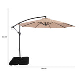 Cantilever Parasol 3m With Square Base – Beige