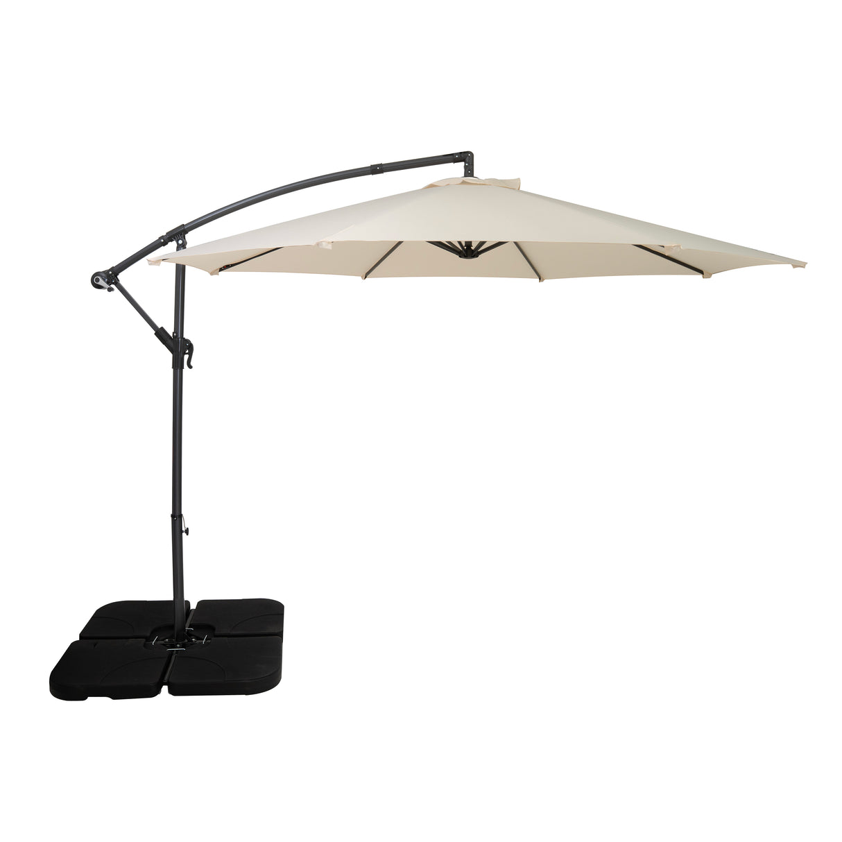 Cantilever Parasol 3m With Square Base – Cream