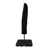LED Cantilever Parasol 3m With Square Base – Black