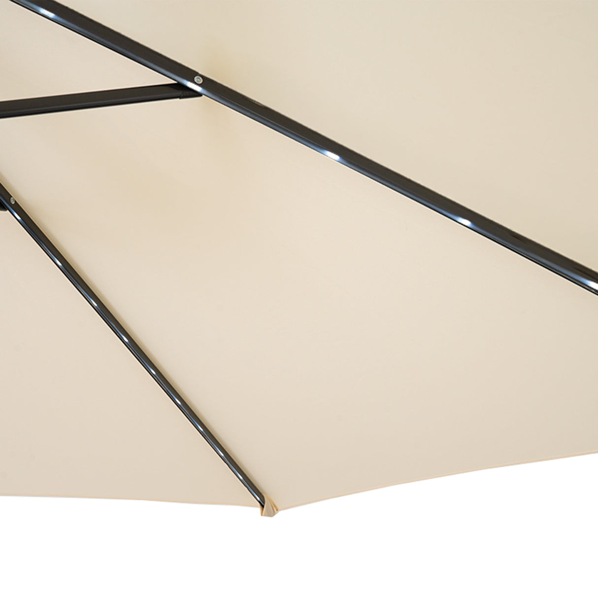LED Cantilever Parasol 3m With Square Base – Cream
