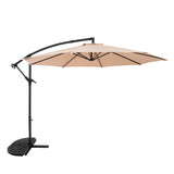 Cantilever Parasol 3m With Half Fan Base – Beige