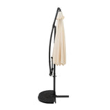 Cantilever Parasol 3m With Half Fan Base – Cream
