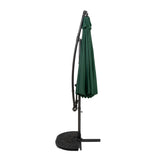 Cantilever Parasol 3m With Half Fan Base – Green