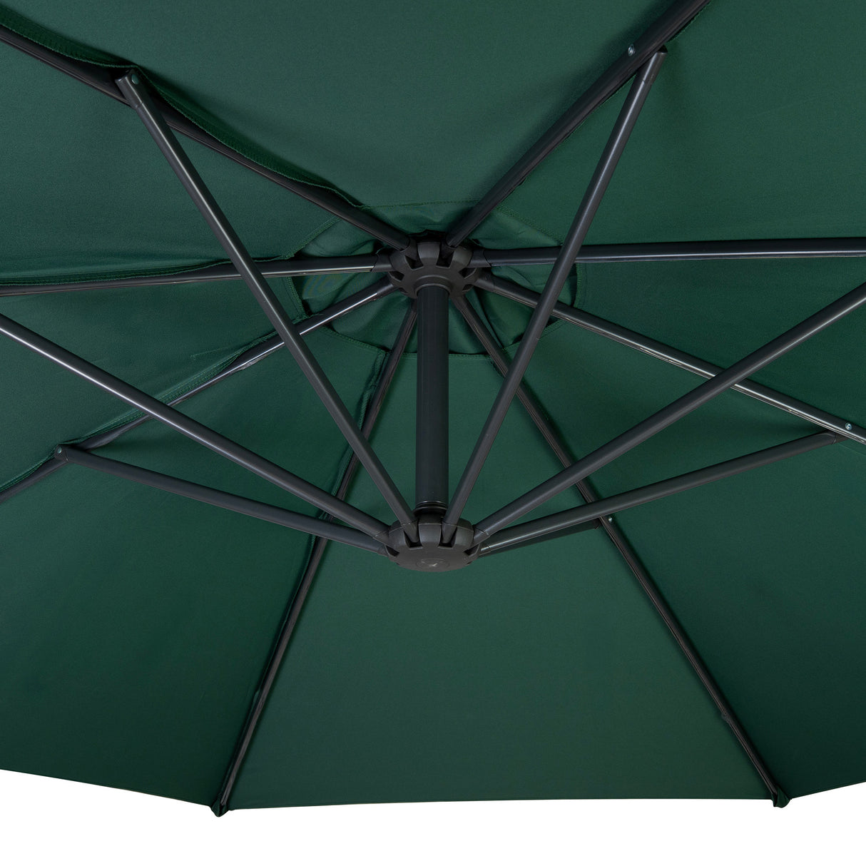 Cantilever Parasol 3m With Half Fan Base – Green