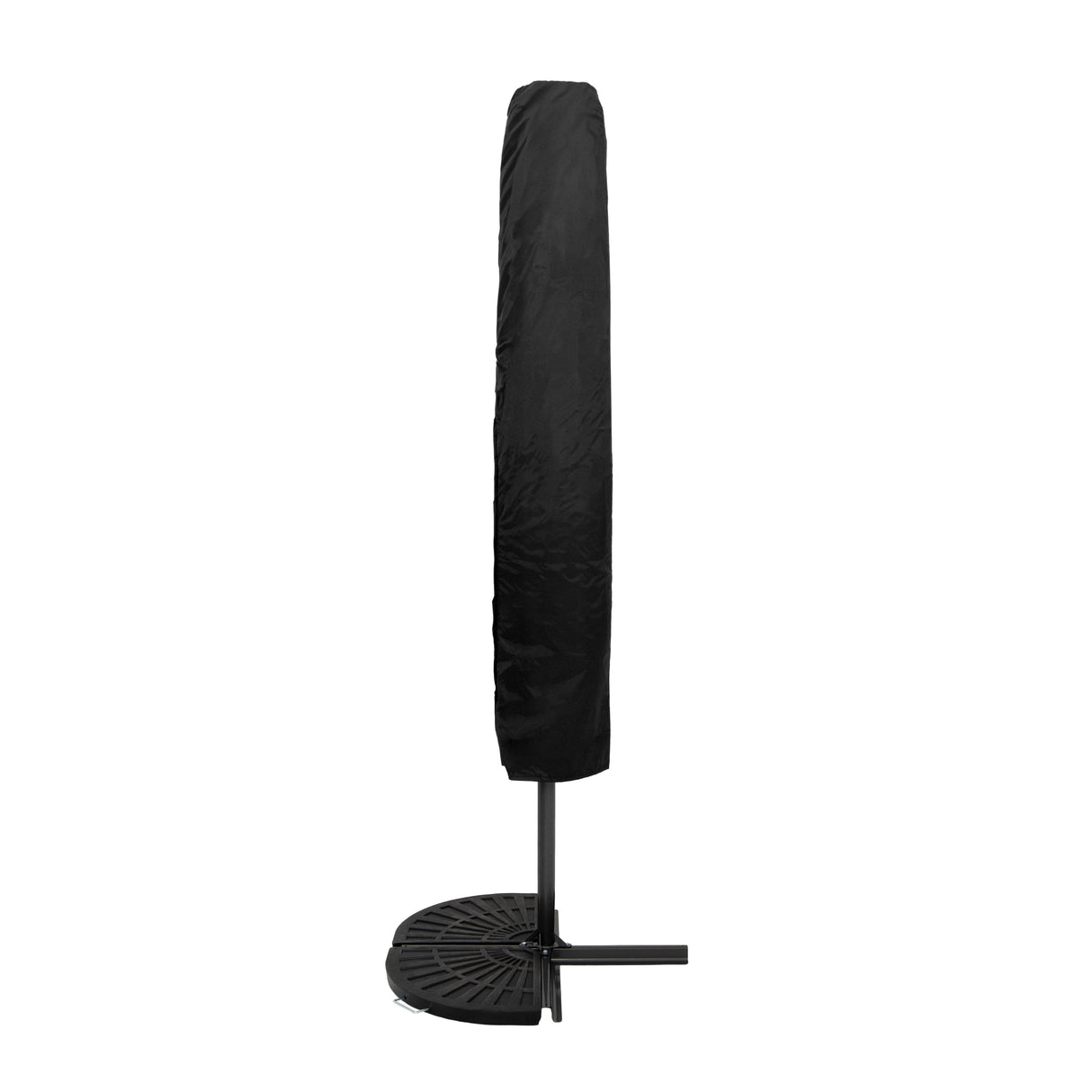 LED Cantilever Parasol 3m With Half Fan Base – Cream