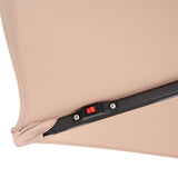 LED Cantilever Parasol 3m With Half Fan Base – Beige