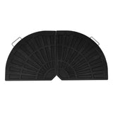 LED Cantilever Parasol 3m With Half Fan Base – Grey
