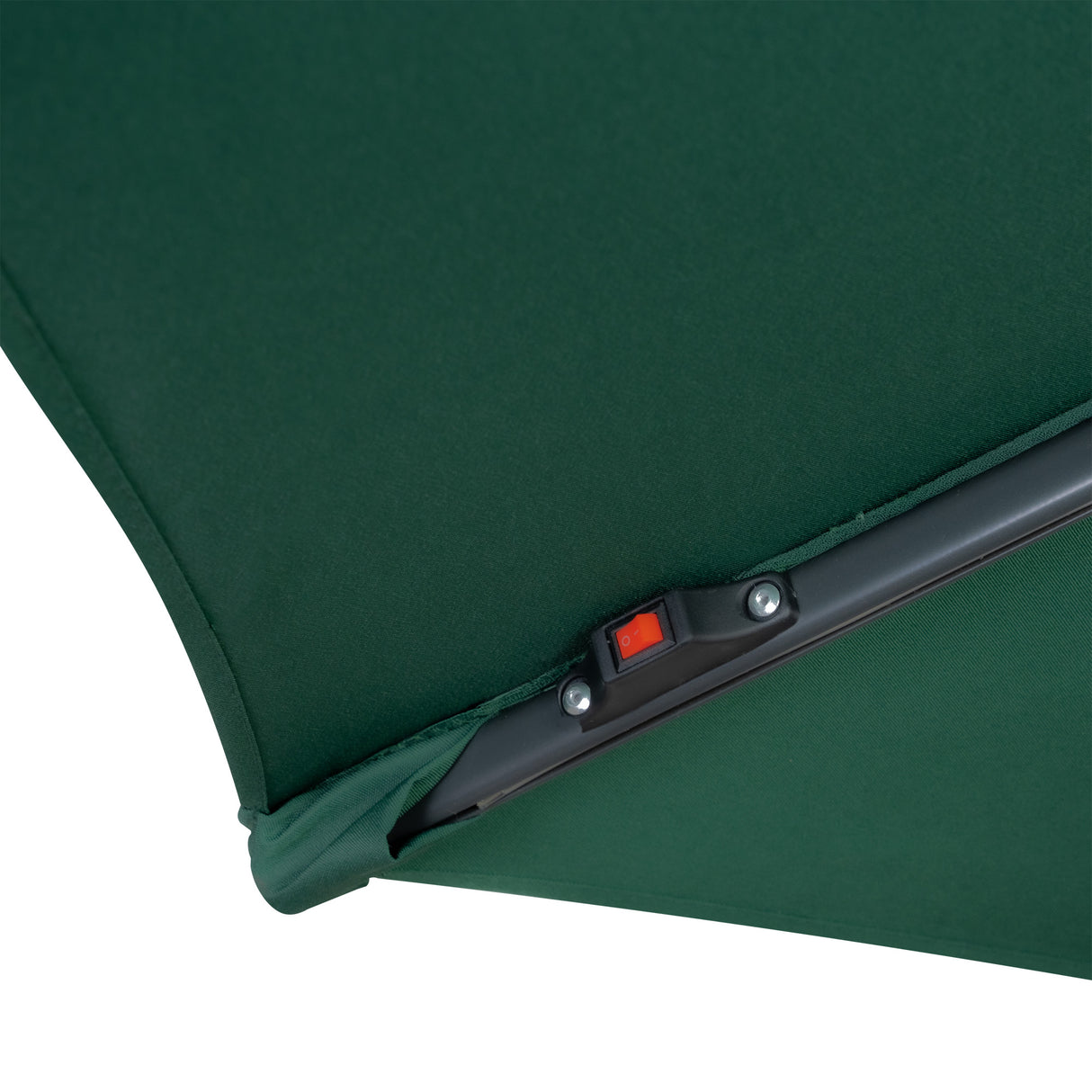 LED Cantilever Parasol 3m With Half Fan Base – Green